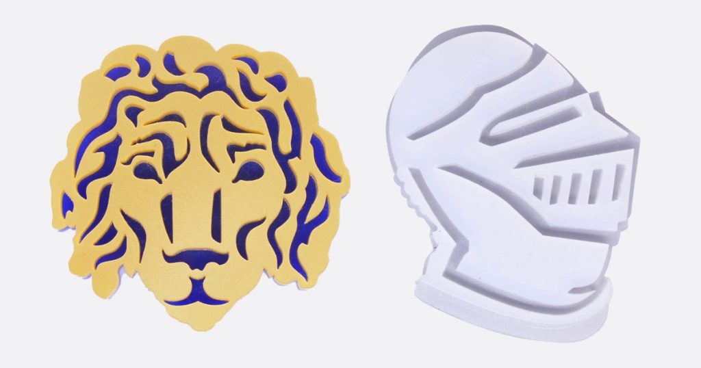 Imanes de doble capa. León y yelmo