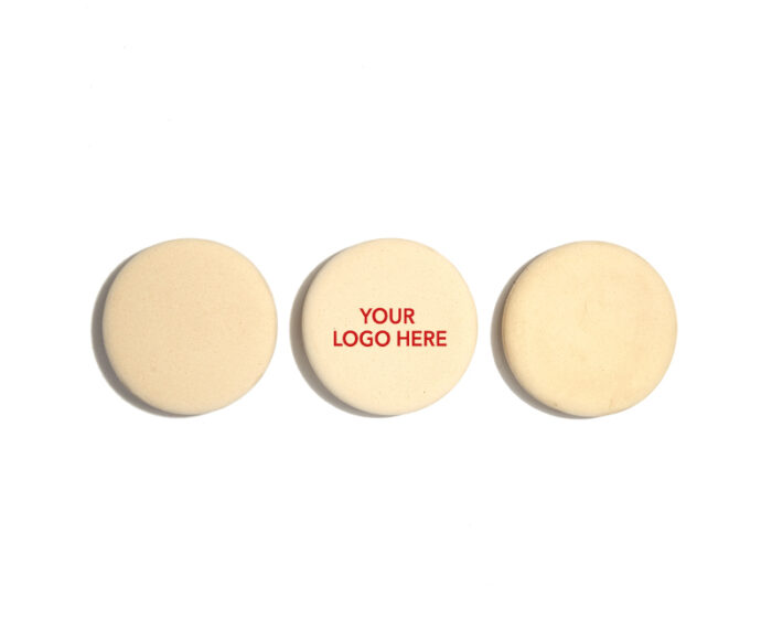 Corporate round white erasers - Image 2
