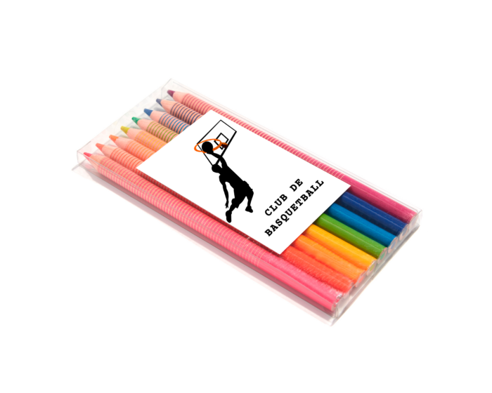 Set lápices jumbo neón corporativo - Imagen 3