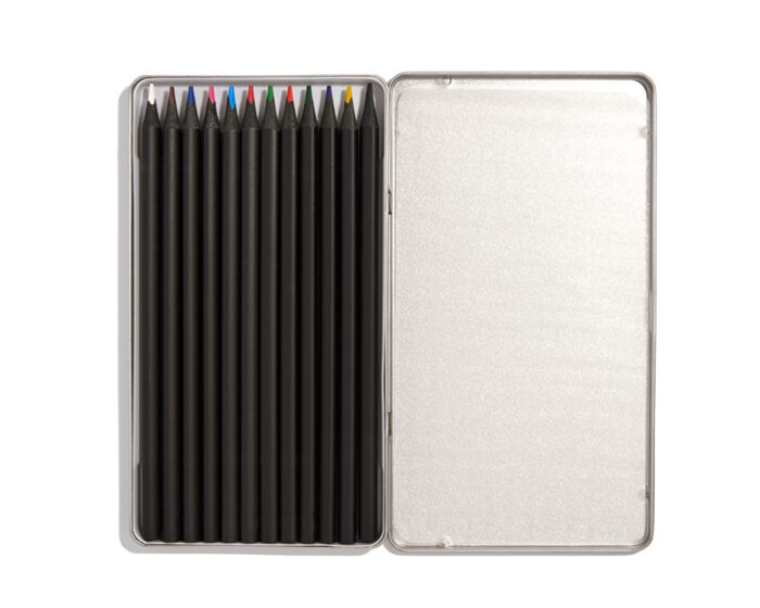 Caja de lata con lápices negros - Imagen 3