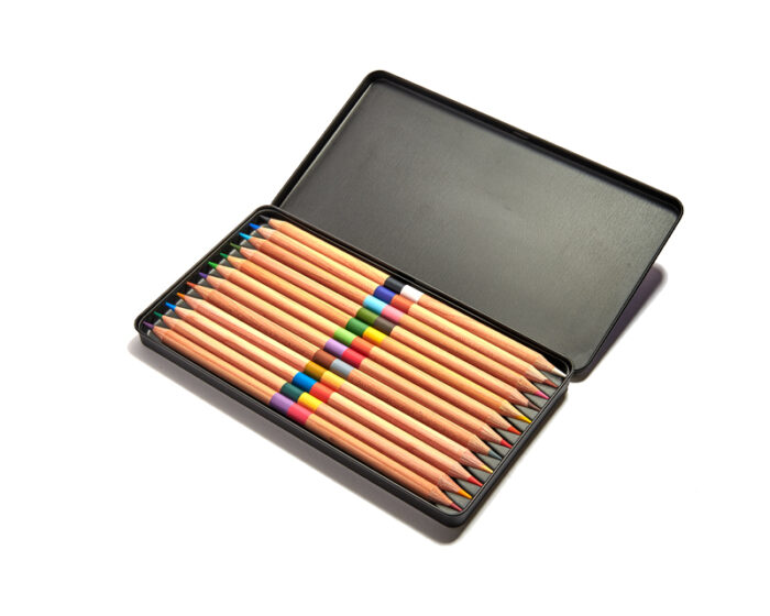 Caja metálica de lápices duo corporativa - Imagen 2