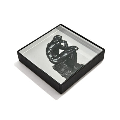 Square glass paperweight