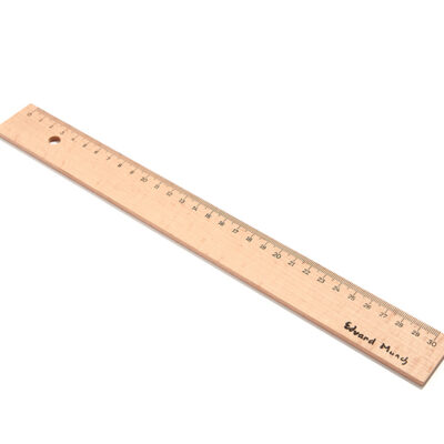 Natural wooden rulers